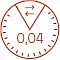 Maximum total integrated run-out of 0,04 mm
