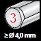 Shaft: 3-way clamping surface