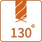 Point angle 130°