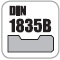 Straight shank with clamping flat (Weldon) according to DIN 1835 B