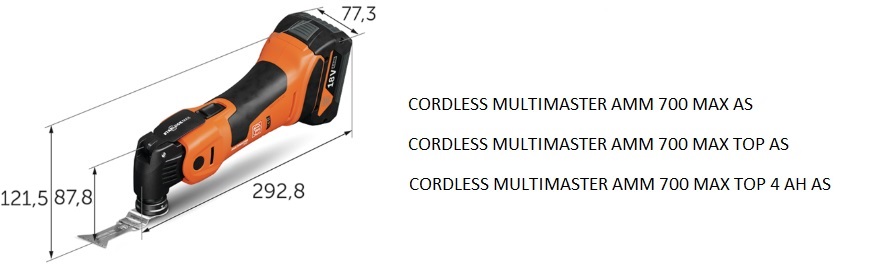 Cordless MULTIMASTER AMM 700 MAX AS