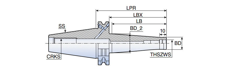 DIN69871 40 ODP 10X98
